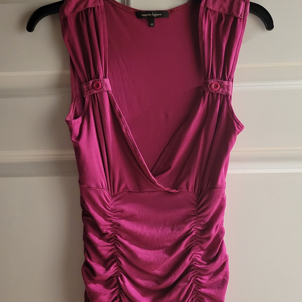 Nanette Lepore Fuchsia Ruched Dress